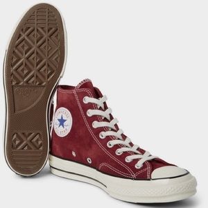 Converse Chuck Taylor Suede Burgundy Hi Tops